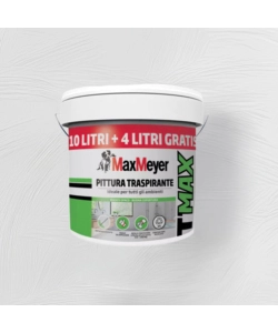 PITTURA MURALE TRASPIRANTE MAX MEYER "T-MAX" BIANCO 14 LT